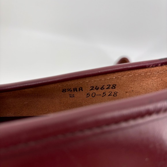 Vtg Sebago Penny Loafers Burgundy Leather Handsewn Made in USA Women's 8.5 AA - Picture 7 of 8